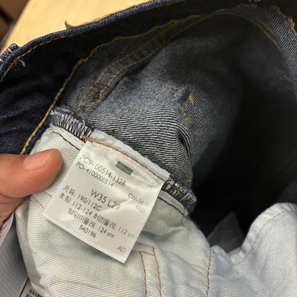Levis 514 Jeans Mens 35x29 Dark Wash Blue Denim Regular Straight Casual Pants